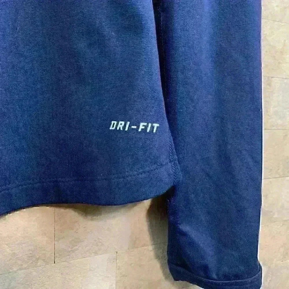 Los Angeles LA Rams Track Jacket Nike Dri Fit NFL 1/4 Zip Blue Yellow Size M - Picture 5 of 7